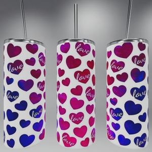 Valentine's Day Love Skinny tumbler 20oz